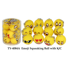 Emoji Squeaking Ball with K/C Toy